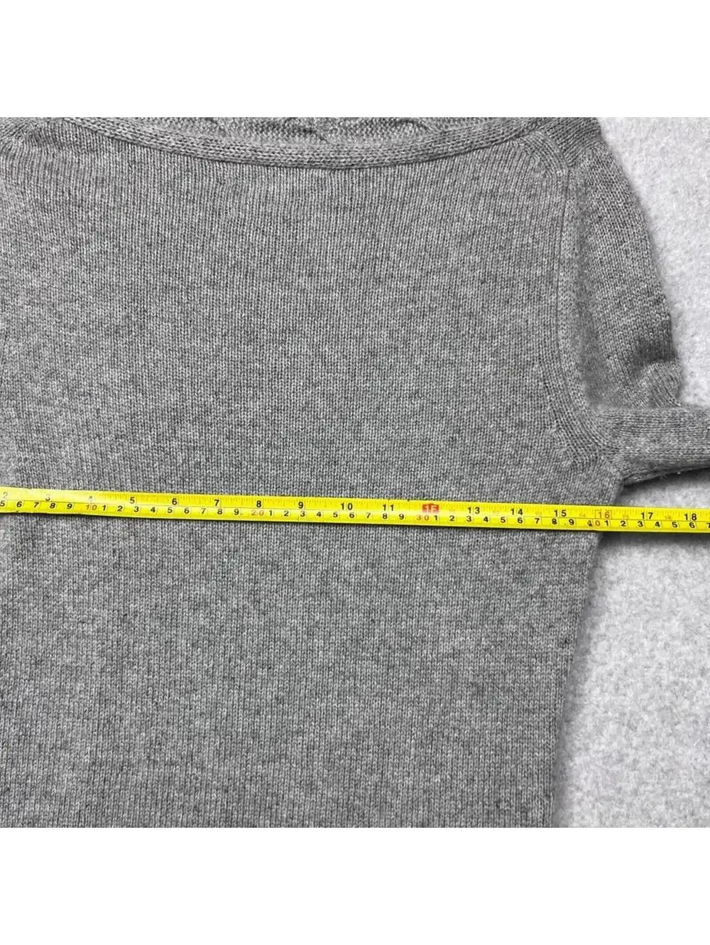 Banana Republic 100% Cashmere Sweater Cowl Neck Gray Cable Knit Quiet Luxury S - Picture 3 of 8